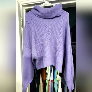 Lilac lavender crop sweater